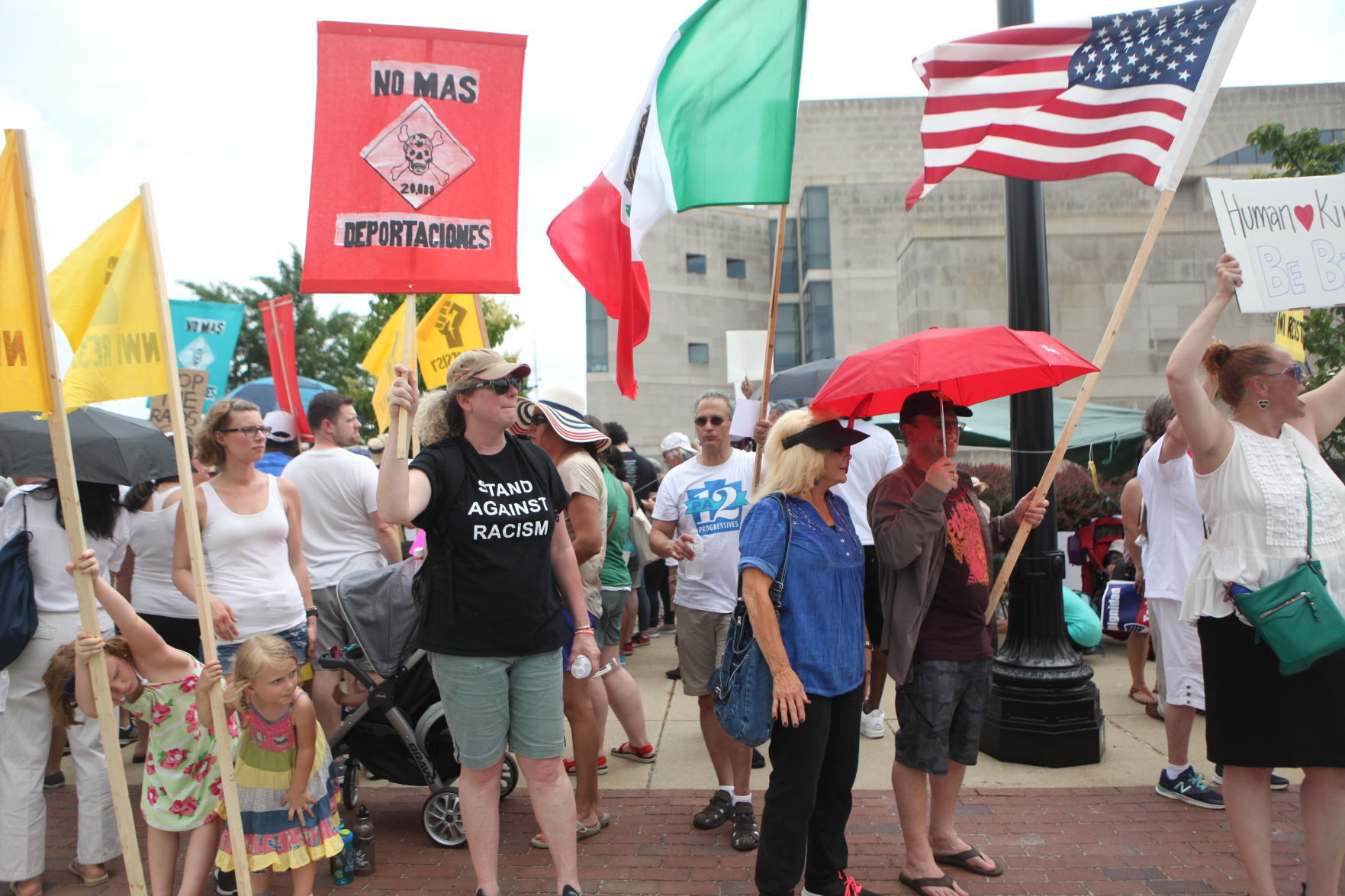 Families, activists protest Trump's immigration policies with Hammond rally